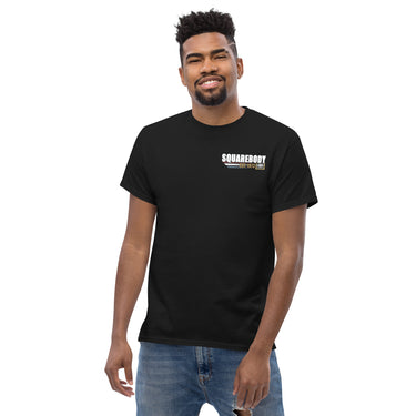 Square Body Truck T-Shirt Squarebody Est 1973 T-Shirt modeled in black